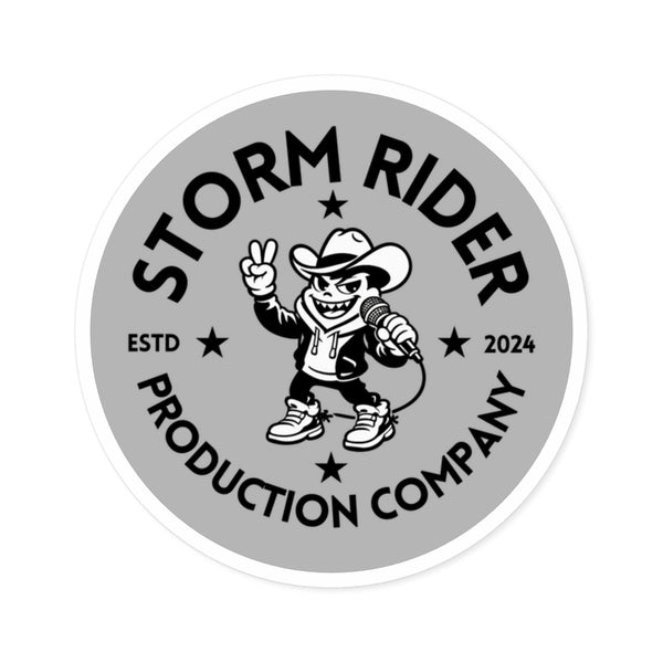 Alt Logo Storm Rider Production Company Round Sticker