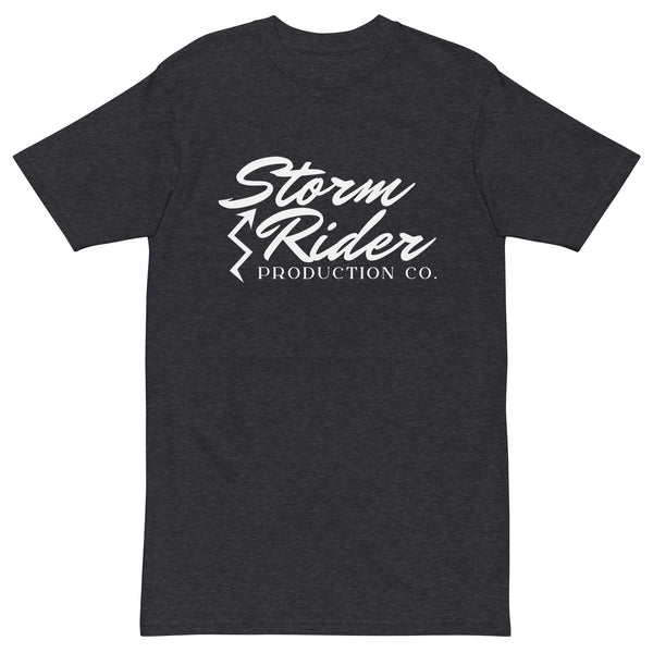 Storm Rider Heavyweight Tee in Charcoal Heather, front view